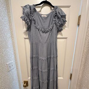 Doen Scoop Neck Blue Dress